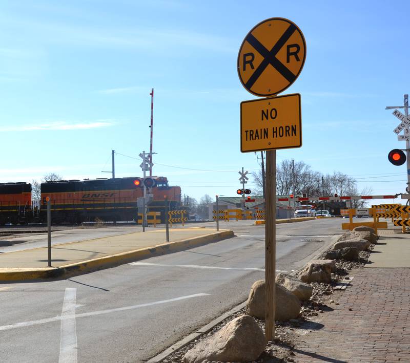 BNSF and IDOT are looking to make a number of improvements at the Elm Street rail crossing.