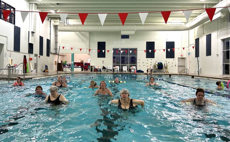 SPFFC members participate in a water aerobics class in January.