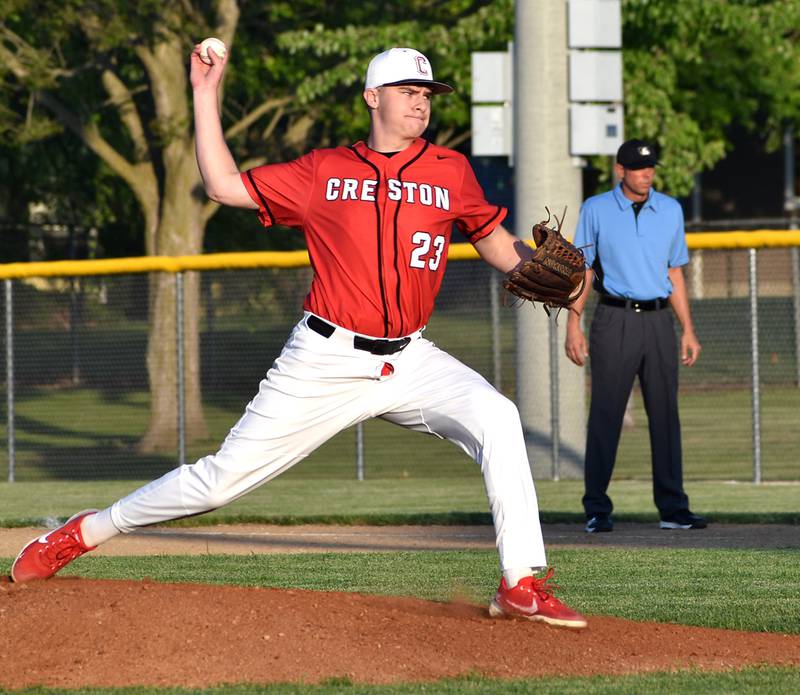 Parker Varner of Creston was named to the All-Hawkeye Ten Conference first team. Varner was the team's No. 1 starting pitcher and played third base and shortstop.