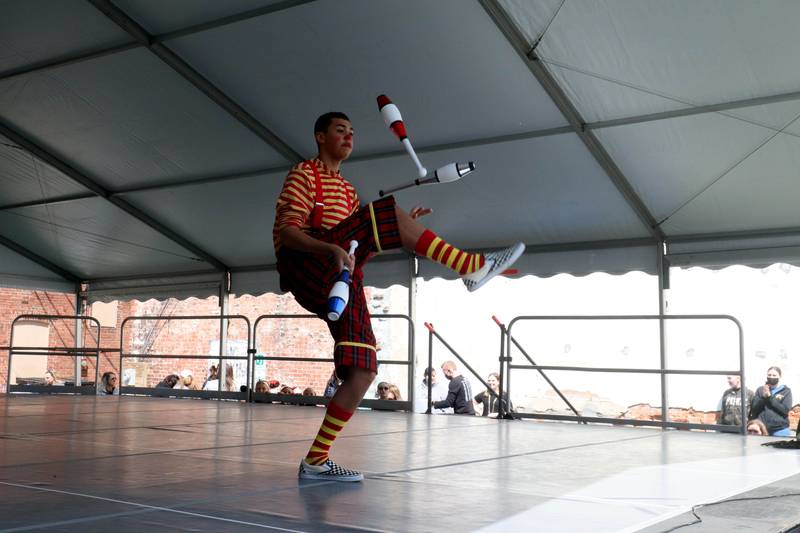 Creston’s Isaac Ralston is a man of many talents, entertaining the surrounding area with his acting, juggling, balancing, unicycling and more.