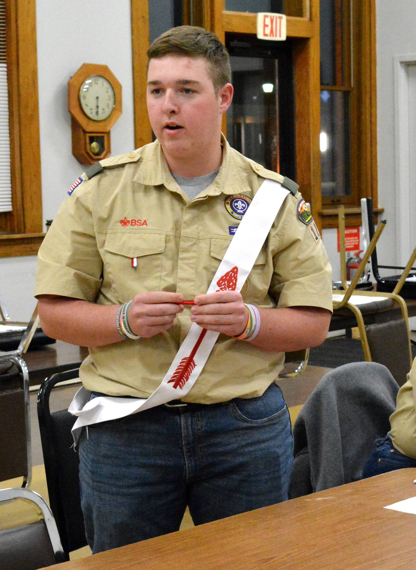 Dornack talks to Creston Parks and Recreation about his Eagle Scout project.