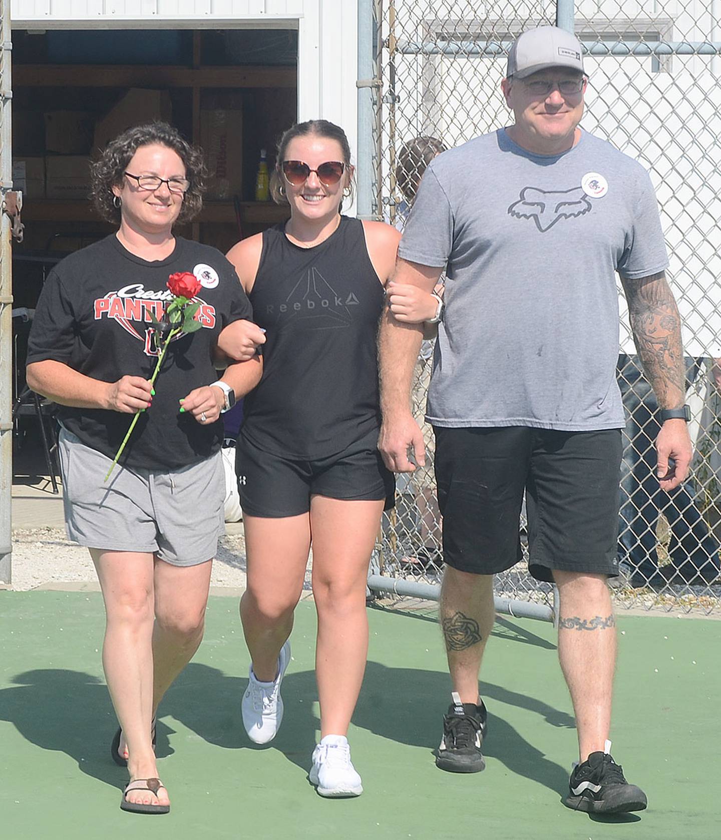 Creston tennis senkor Lilly James, daughter of Brad James and Melissa and Kevin Lenth.