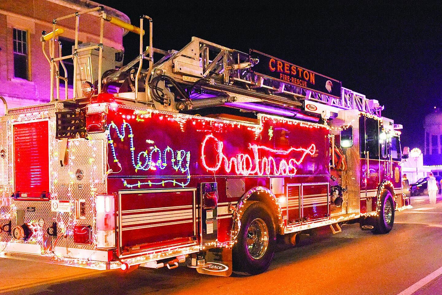 The lighted Christmas parade will take start at 7 p.m. on Thursday, Nov. 30 in uptown Creston.