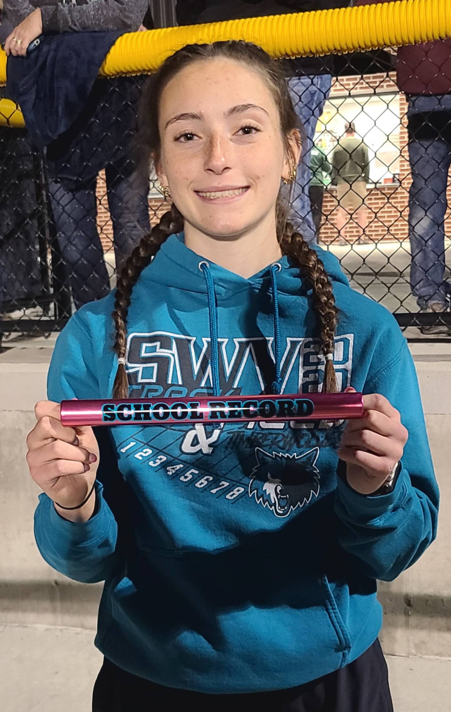 Southwest Valley's Emma Cooper broke the school record in the 100m dash with a time of :12.66.