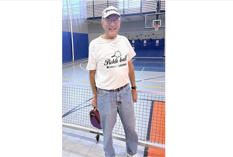 Jerry Thomsen turned 86 in March and continues to enjoy playing pickleball several times a week.