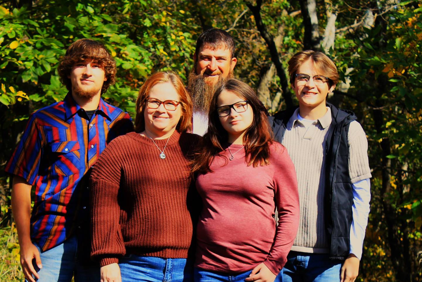 Rob Hull, back center, and his family.