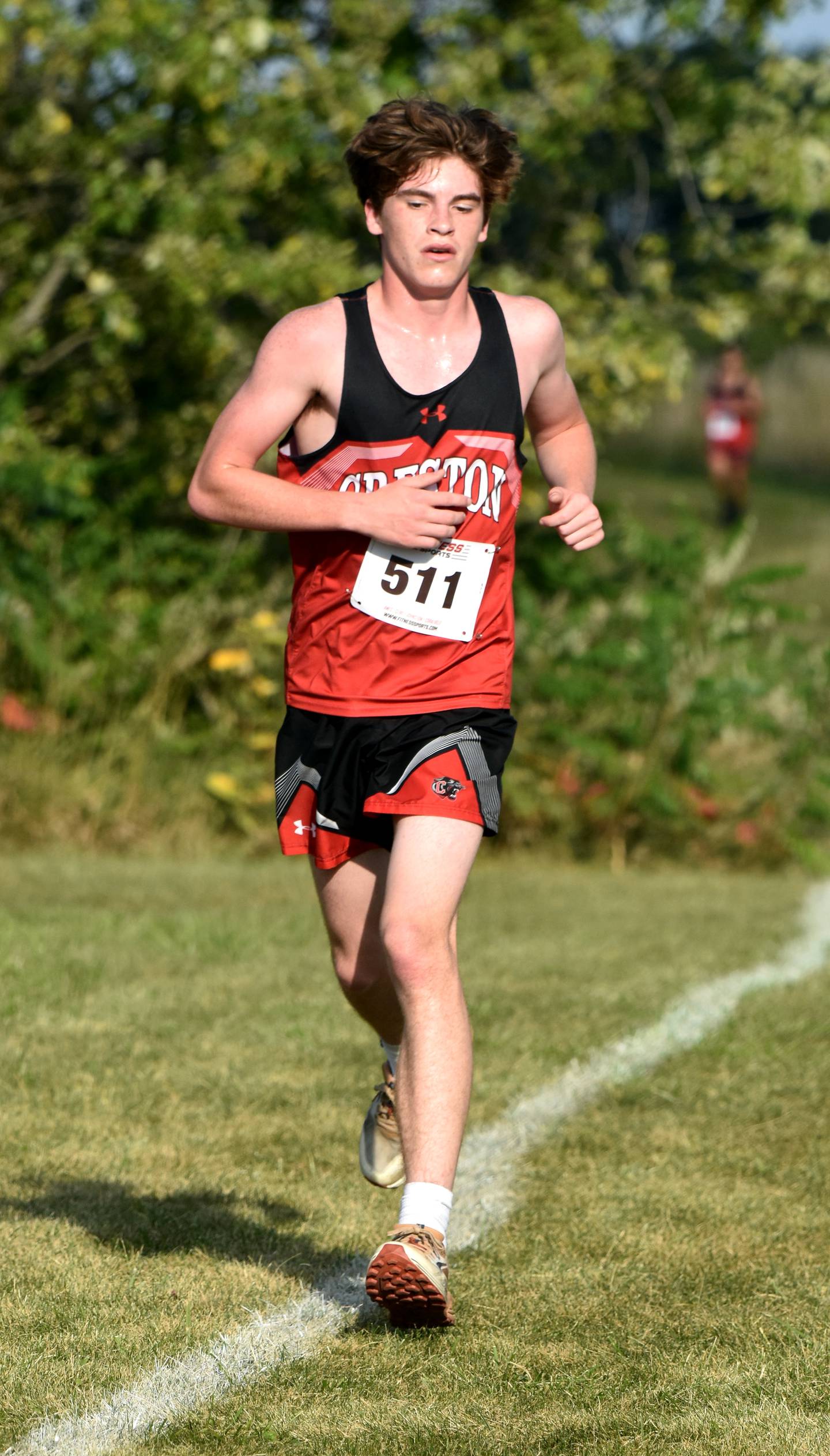 Christian Ahrens finished fourth for the boys team Thursday in Indianola at the I-35 Invite in a time of 22:27.11 to take 13th. The boys team placed second.